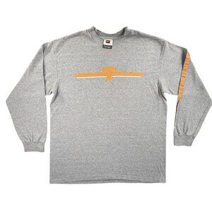 Vintage Tennessee Volunteers Shirt Men Large Gray Long Sleeve NCAA Football Nike